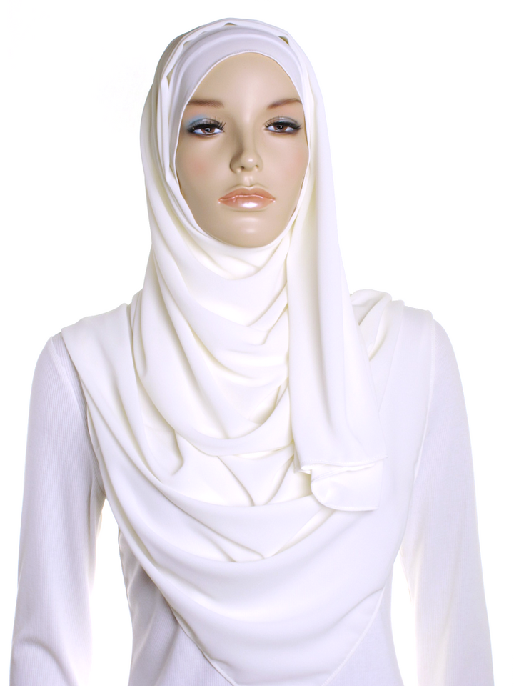 Cream Premium Chiffon Hijab