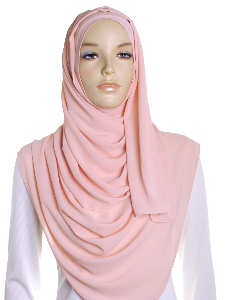 Pale Peach Premium Chiffon Hijab