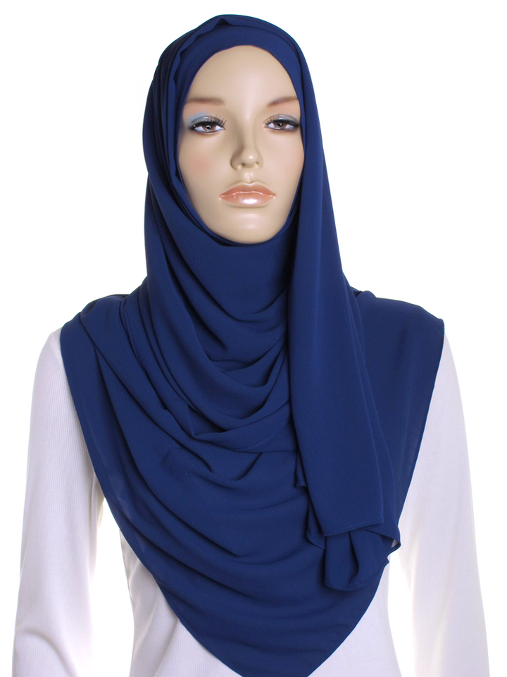 Royal Blue Premium Chiffon Hijab