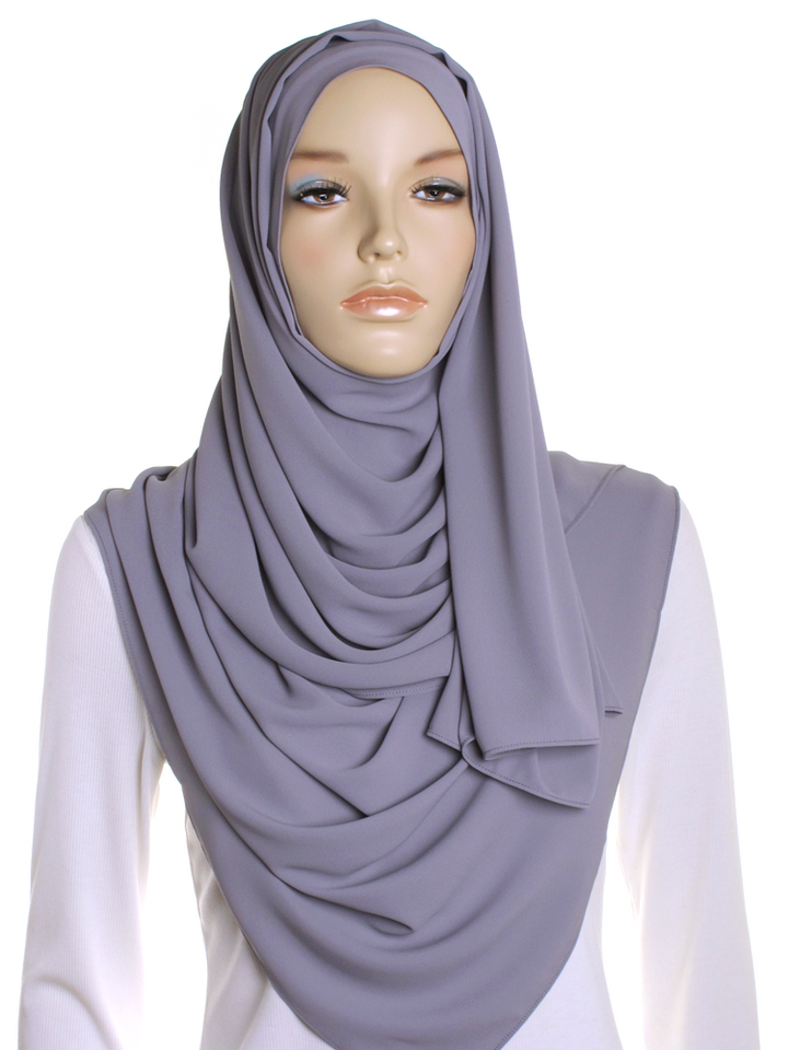 Storm Grey Premium Chiffon Hijab