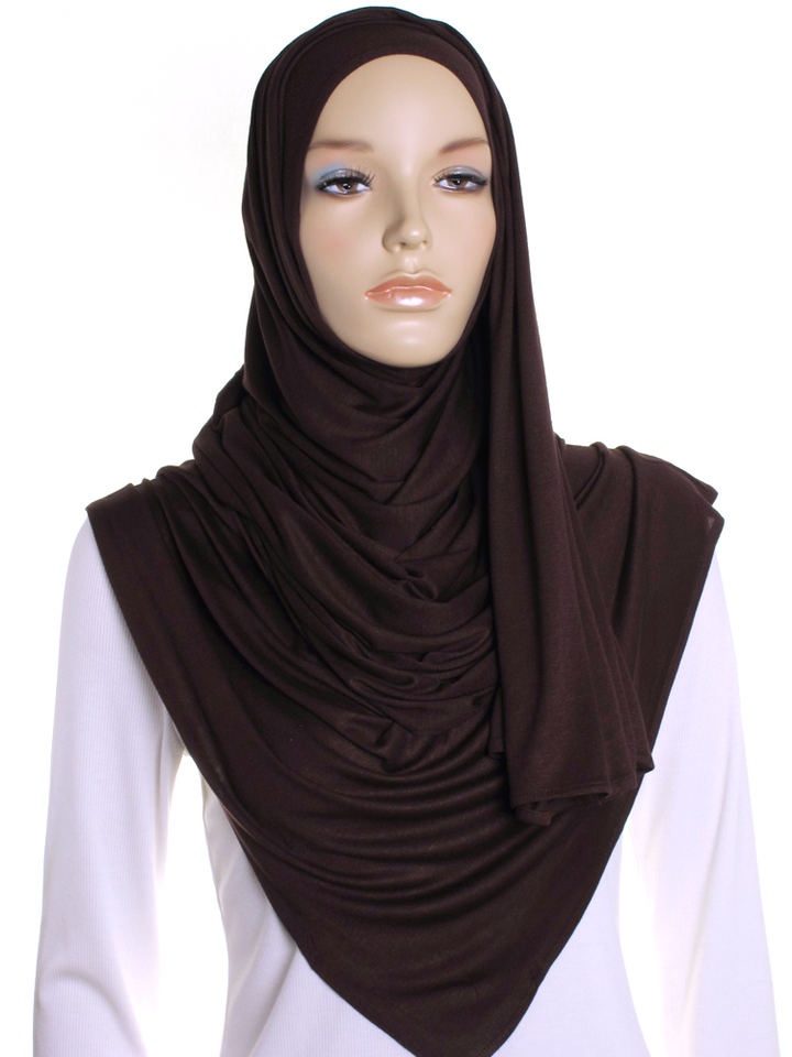 Brown Premium Cotton Jersey Hijab