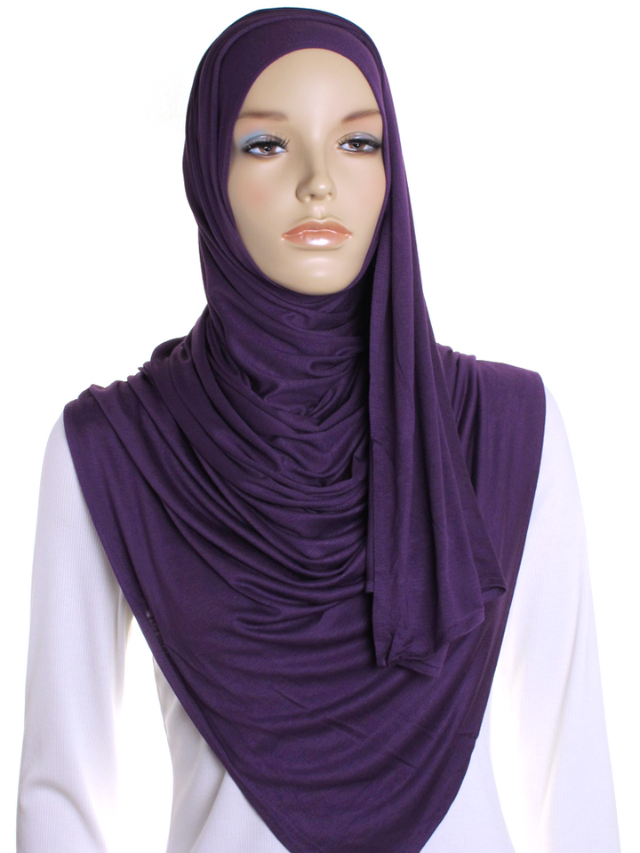 Purple Premium Cotton Jersey Hijab