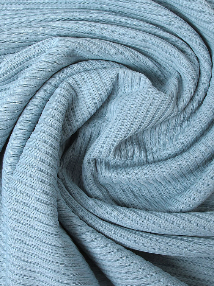 Dusk Blue Ribbed Jersey Hijab