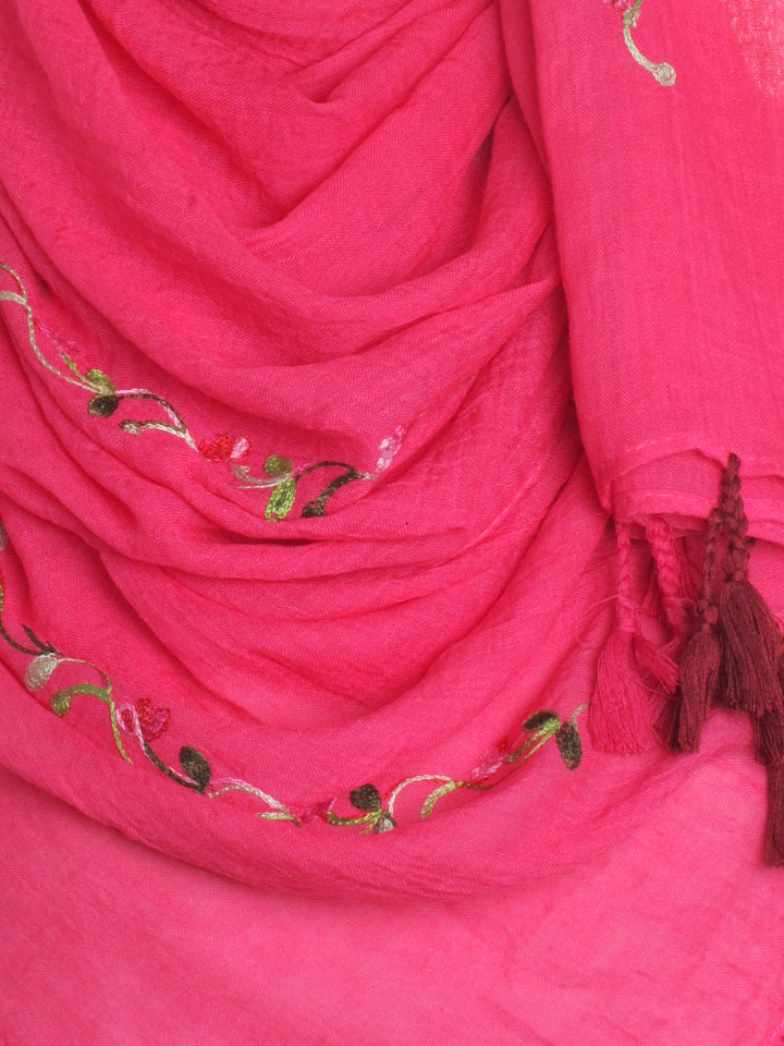 Hot Pink Cotton Tassel Hijab - Hijab Store Online