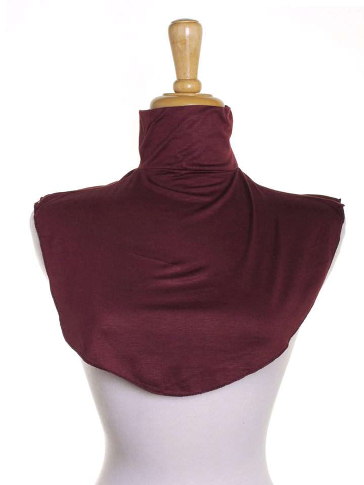Dark Red Jersey Neck Cover