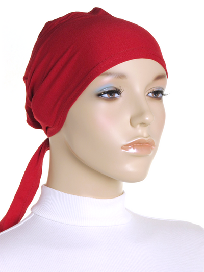 Sceptre Red Plain Tie Back Bonnet - Hijab Store Online