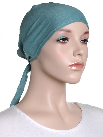 Fern Green Plain Tie Back Bonnet - Hijab Store Online