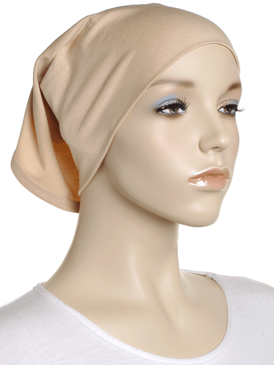 Buttermilk Beige Plain Cotton Tube Underscarf - Hijab Store Online