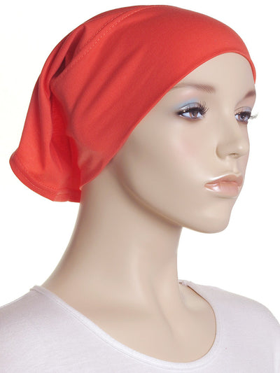 Dark Coral Plain Cotton Tube Underscarf - Hijab Store Online