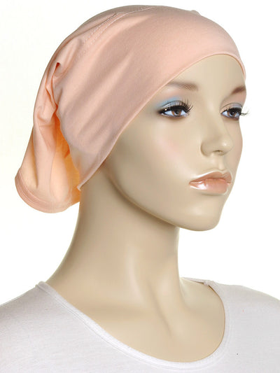 Light Apricot Plain Cotton Tube Underscarf - Hijab Store Online