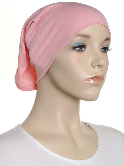 Peach Mauve Plain Cotton Tube Underscarf - Hijab Store Online