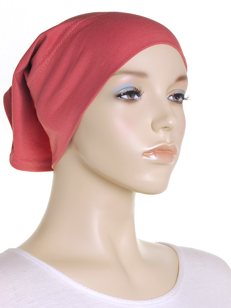 Rouge Pink Plain Cotton Tube Underscarf - Hijab Store Online