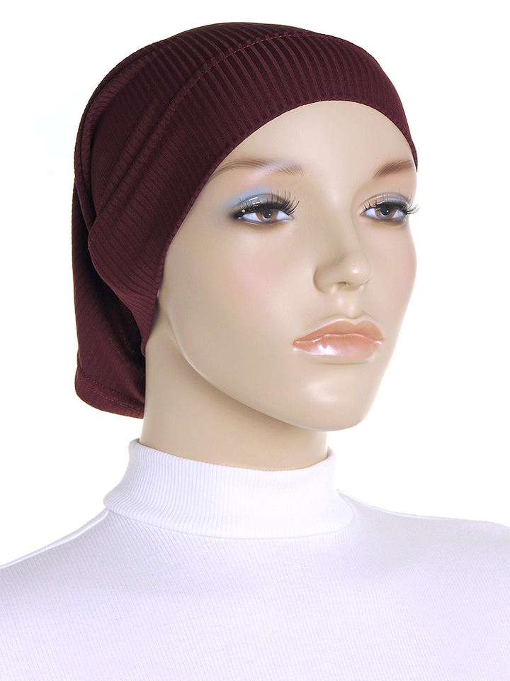 Burgundy Ribbed Underscarf