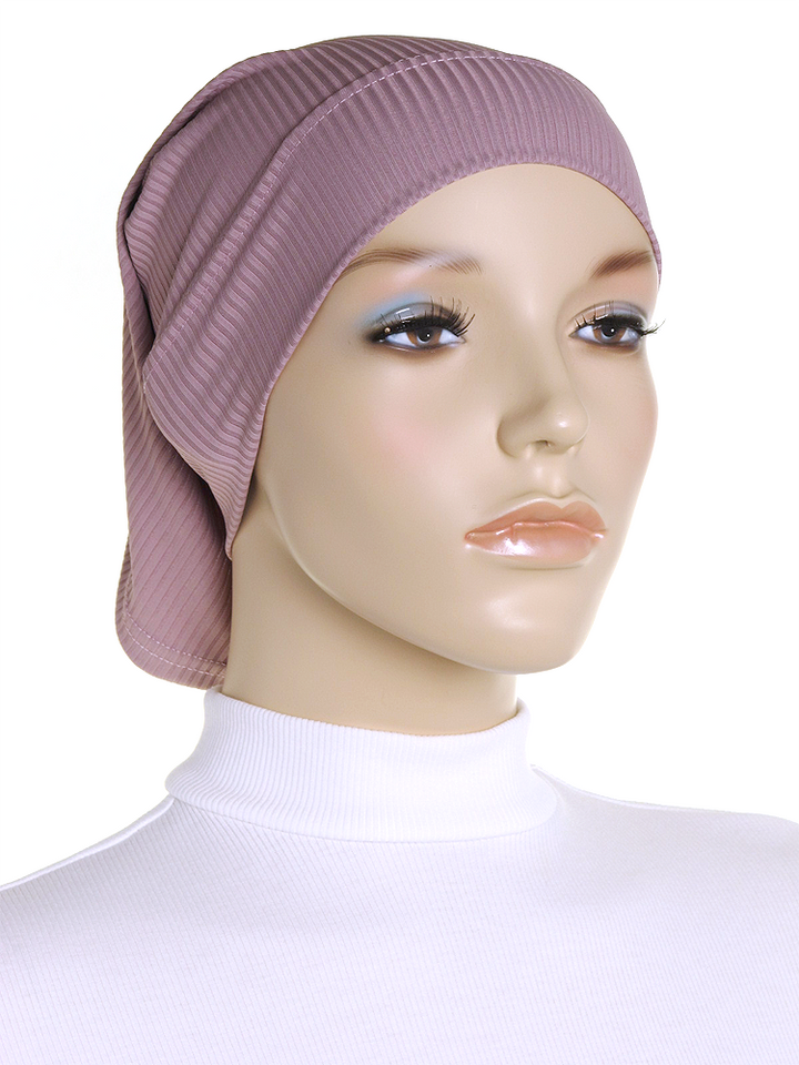 Mauve Ribbed Underscarf