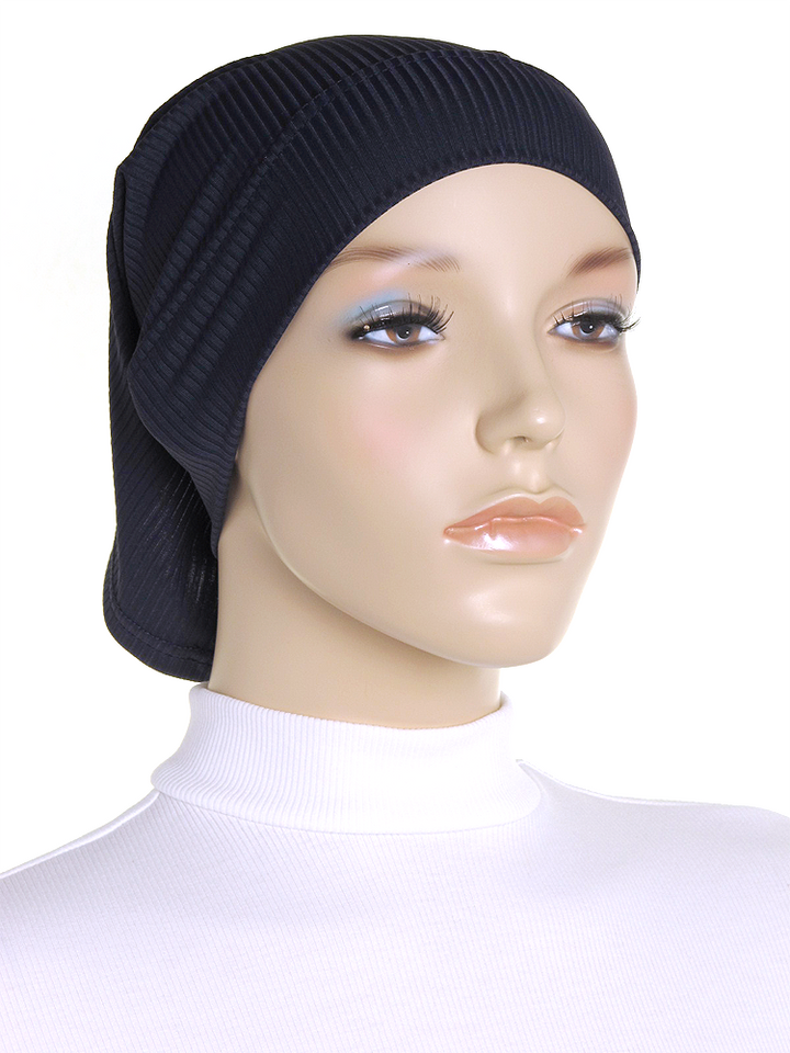 Navy Ribbed Underscarf