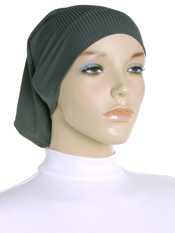 Olive Ribbed Underscarf