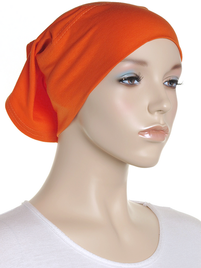 Carrot Orange Plain Cotton Tube Underscarf - Hijab Store Online