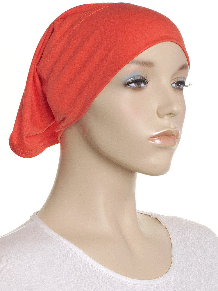 Coral Plain Cotton Tube Underscarf - Hijab Store Online