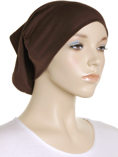 Dark Chocolate Plain Cotton Tube Underscarf - Hijab Store Online