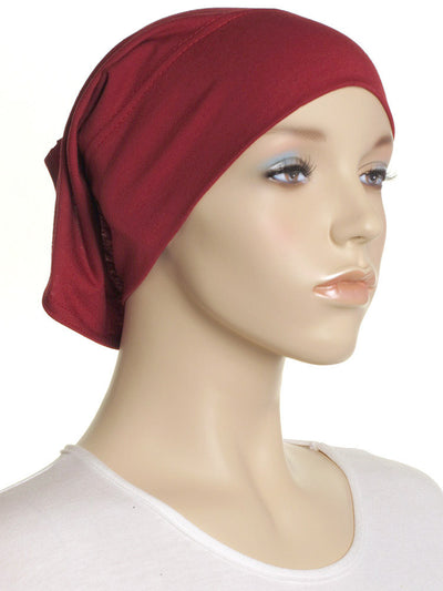 Dark Red Plain Cotton Tube Underscarf - Hijab Store Online