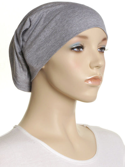Grey Marl Plain Cotton Tube Underscarf - Hijab Store Online