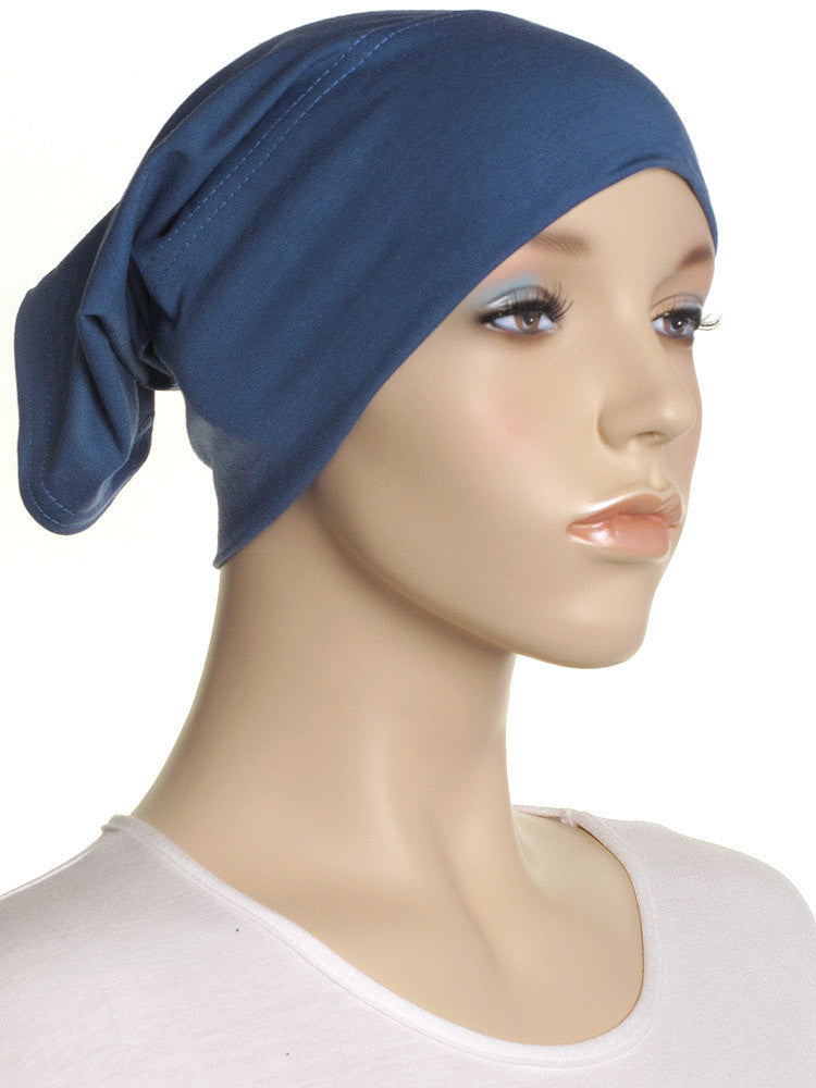 Indigo Plain Cotton Tube Underscarf - Hijab Store Online