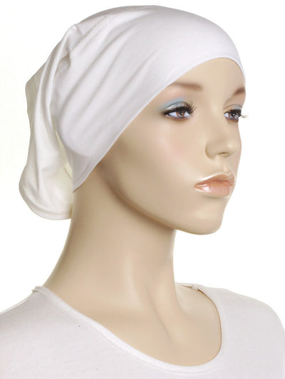 Ivory Plain Cotton Tube Underscarf - Hijab Store Online