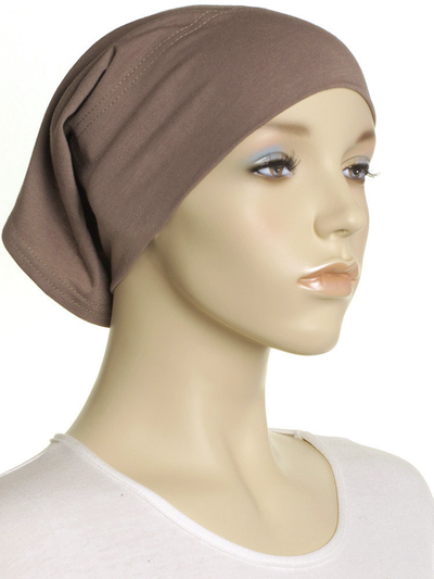 Mocha Plain Cotton Tube Underscarf - Hijab Store Online
