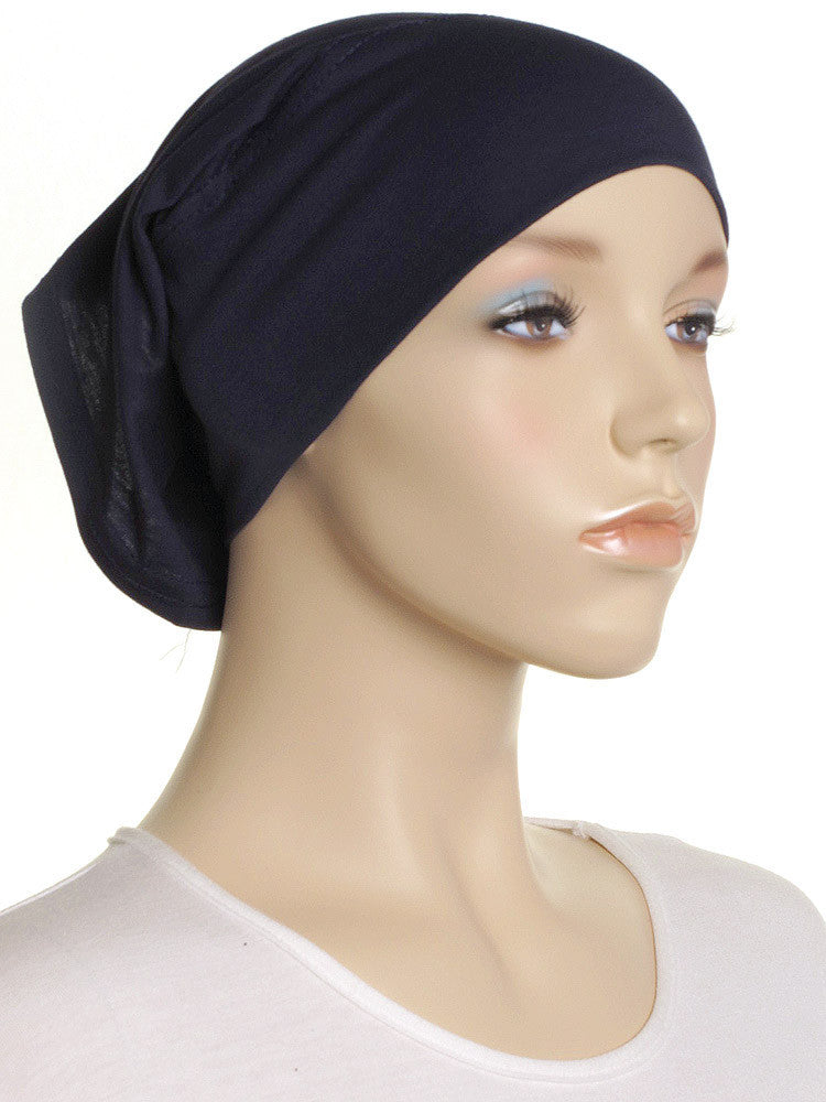 Navy Plain Cotton Tube Underscarf - Hijab Store Online