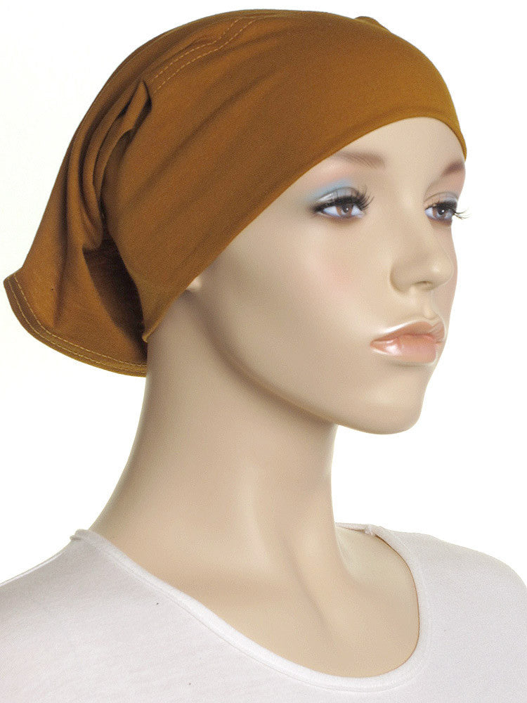 Ochre Plain Cotton Tube Underscarf - Hijab Store Online
