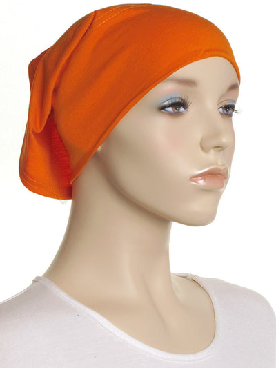 Orange Plain Cotton Tube Underscarf - Hijab Store Online