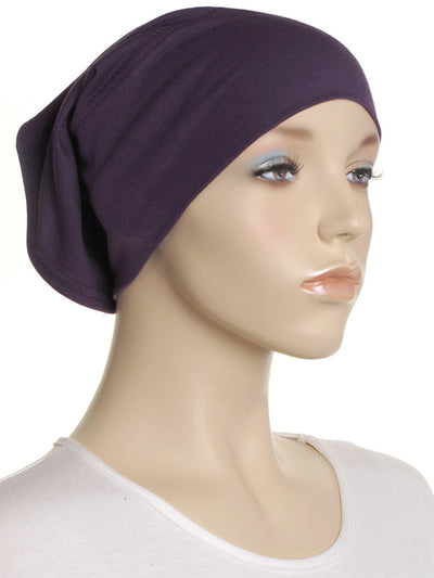 Purple Plain Cotton Tube Underscarf - Hijab Store Online