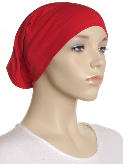 Red Plain Cotton Tube Underscarf - Hijab Store Online