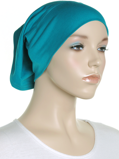Teal Green Plain Cotton Tube Underscarf - Hijab Store Online