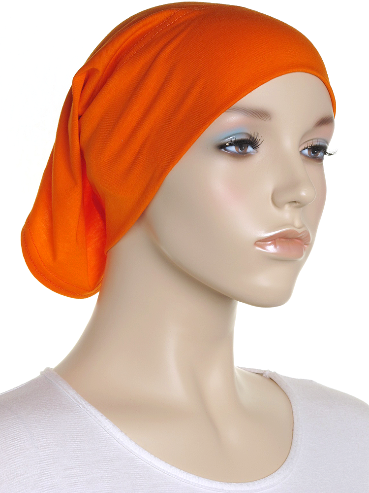Tiger Orange Plain Cotton Tube Underscarf - Hijab Store Online