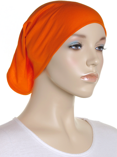 Tiger Orange Plain Cotton Tube Underscarf - Hijab Store Online