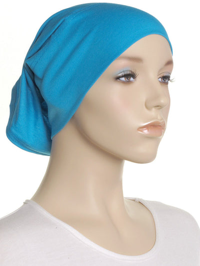 Turquoise Plain Cotton Tube Underscarf - Hijab Store Online